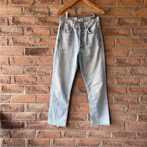 CITIZENS OF HUMANITY | Blue straight leg raw hem crop fall winter brand new jean